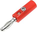 RS PRO Red Male Banana Plug, 4 mm Connector, 32A, 30V, Nickel Plating