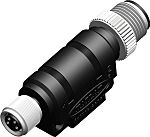 RS PRO 4 Pole M12 Plug to 4 Pole M8 Socket Adapter