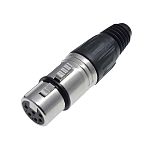 RS PRO Cable Mount XLR Connector, Female, 75 V, 6 Way, Nickel Plating