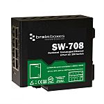 Brainboxes DIN Rail Mount Ethernet Switch, 8 RJ45 Ports, 100Mbit/s Transmission, 5 → 30V dc