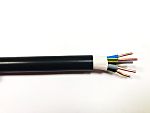 RS PRO 5 Core, Black PVC Sheath Power Cable 90°C