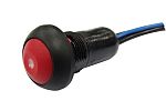 RS PRO Illuminated Push Button Switch, Momentary, Panel Mount, 13.6mm Cutout, SPST, Red LED, 50V dc / 125V ac, IP67