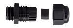RS PRO Black Nylon Cable Gland, M12 Thread, 3mm min., 6.5mm max., IP68