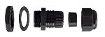 RS PRO Black Nylon Cable Gland, M16 Thread, 5mm Min, 10mm Max, IP68