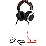 Jabra Evolve 80 UC Black Wired Bluetooth Over Ear Headset