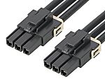 Molex 3 Way Female Mega-Fit to 3 Way Female Mega-Fit Wire to Board Cable, 300mm