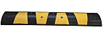 Reductor velocidad RS PRO de Caucho Negro, amarillo, de alta visibilidad, con pasacable de Ø 30mm, 1,83 m x 300mm x 50