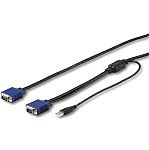 Cable KVM Negro Startech de 4.6m, con. A: VGA Macho, con. B: USB A; VGA Macho
