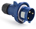 RS PRO IP66, IP67 Blue Cable Mount 3P Industrial Power Plug, Rated At 16A, 200 → 250 V
