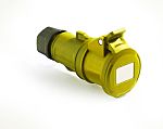 RS PRO IP44 Yellow Cable Mount 2P + E Industrial Power Socket, Rated At 32A, 100 → 130 V