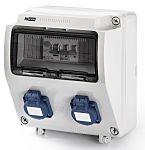 RS PRO IP54 Grey 2P Industrial Power Socket, Rated At 16A, 230 V