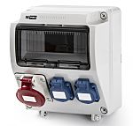 RS PRO IP44 Grey Industrial Power Plug, Rated At 16A, 400 V