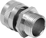 RS PRO Fixed Fitting, Conduit Fitting, 20mm Nominal Size, M20, Brass, Silver IP54 rating