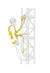 Petzl Work Positioning with Volt Harness, Absorbica Y MGO 150, Grillon Hook 2M, OK Triact Lock, Captiv, Bucket 31,