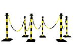 RS PRO Black & Yellow ABS Chain Barrier