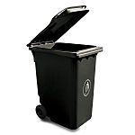 RS PRO 360L Grey Flip Polyethylene Waste Bin