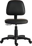 Silla oficina RS PRO de color Negro ajustable Sobre Ruedas, asiento de Poliuretano, alt. asiento 47 → 59cm