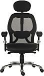 Silla oficina RS PRO de color Negro ajustable Sobre Ruedas, asiento de Tela, alt. asiento 43 → 55cm