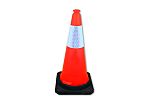 Cono RS PRO reflectante de Polietileno Naranja, con base lastrada, altura: 75 cm