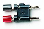 Pomona Black, Red Test Connector Adapter With Brass contacts and Nickel Plated - Socket Size: 4mm