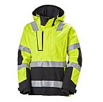 Helly Hansen Black/Green/White/Yellow Unisex Hi Vis Winter Jacket, L