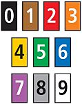 HellermannTyton WIC0 Cable Markers, assorted colours, Pre-printed "0 → 9", 2 → 2.8mm Cable, 561-00100