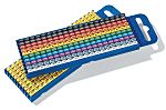 HellermannTyton WIC1 Snap On Cable Markers, assorted colours, Pre-printed "0 → 9", 2 → 2.8mm Cable,