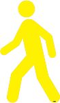 RS PRO PVC Floor Sticker Pedestrians Sign With Pictogram Only Text, 800 x 450mm
