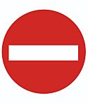 Señal de tráfico adhesiva, con pictograma: No Acceso/Entrada
