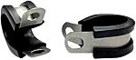RS PRO 13mm Black, Stainless Steel P Clip