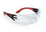 Riley STREAM RED Anti-Mist UV Safety Glasses, LED Polycarbonate Lens