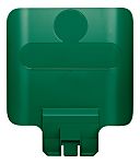 Rubbermaid Commercial Products Green Resin Waste Bin Lid for and Slim Jim® Recycling Station Waste Stream label kits,