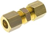RS PRO Brass Push Fit Fitting, Straight Threaded Connector, Female Metric M14 to Female Metric M14