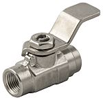 RS PRO Stainless Steel Ball Valve, Process Ball Valve, Threaded 3.8mm, 1/8in