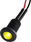 Oxley OXL/CLH/63 Series Yellow Panel LED, 2V dc, 6.35mm Mounting Hole Size, Lead Wires Termination, IP66