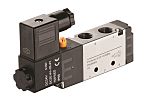 Electroválvula neumática RS PRO, Serie RV, Rosca G 1/8, Función 5/2, Solenoide/Resorte, Colector, Independiente