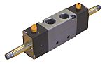 Electroválvula neumática RS PRO, Serie RV, Rosca G 1/8, Función 5/2, Solenoide/Solenoide, Colector, Independiente