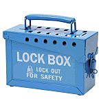 Estación de bloqueo Brady METAL LOCK BOX, 13 LOCK, BLUE, 13 candados