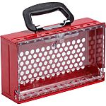 Estación de bloqueo Brady SLIMVIEW LOCK BOX, 12 PADLOCK, RED, 12 candados