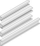 ABB Horizontal Profile, 25mm W, 6m L For Use With TriLine