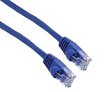 RS PRO Cat5e RJ45 to RJ45 Ethernet Cable, U/UTP, Blue, 3m
