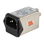 RS PRO 10A 115/250VAC 50/60Hz, Socket Mount Power Line Filter, Fast-On Single phase Phase