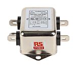 RS PRO 10A 115/250VAC 50/60Hz, Chassis Mount Power Line Filter, Fast-On Single phase Phase