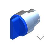 RS PRO 2 Position Selector Switch Head, 22.5mm Cutout, Blue Handle