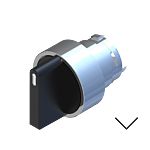 RS PRO 2 Position Selector Switch Head, 22.5mm Cutout, Black Handle