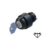 RS PRO 3-position Key Switch Head, Spring Return from Left and Right, 22.5mm Cutout