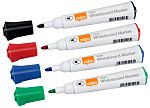 Nobo White Board Marker, 4 Assorted, 3 mm Tip Size