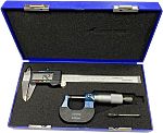 RS PRO Metric & Imperial Caliper and Micrometer Measuring Set With UKAS Calibration