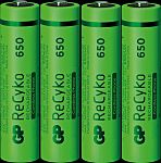 Gp Batteries GP Batteries AAA NiMH Rechargeable Battery, 650mAh, 1.2V