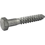Galvanised Steel Coach Bolt, 1/2in x 10in